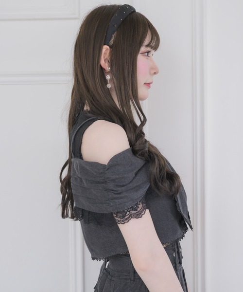 couture BY ROJITA(クチュールバイロジータ)の「【セットアップ対応】リボンオフショルトップス(その他トップス・レディース・ブラック/ピンクベージュ・FREE)」の13枚目の写真