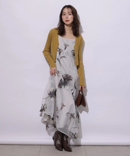 Mystrada（マイストラーダ）の「ランダムリブニットカーディガン（ニット/セーター・レディース・ホワイト/ブラウン/ブルー系その他/ボルドー/マスタード・38）」の22枚目の写真