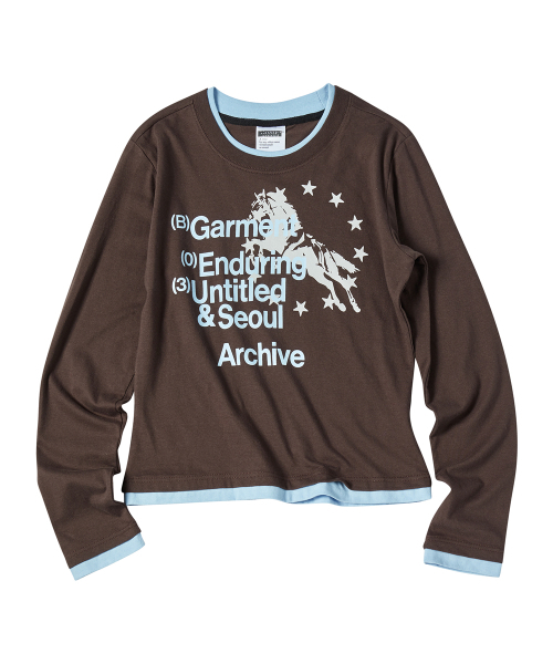 UNTITLED SEOUL(アンタイトル ソウル)の「アーカイブユニコーンレイヤードロングスリーブブラウン(Tシャツ/カットソー・レディース・その他・LARGE/MEDIUM/SMALL)」の3枚目の写真