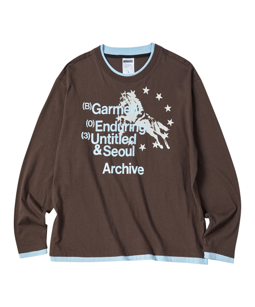 UNTITLED SEOUL(アンタイトル ソウル)の「アーカイブユニコーンレイヤードロングスリーブブラウン(Tシャツ/カットソー・レディース・その他・LARGE/MEDIUM/SMALL)」の2枚目の写真