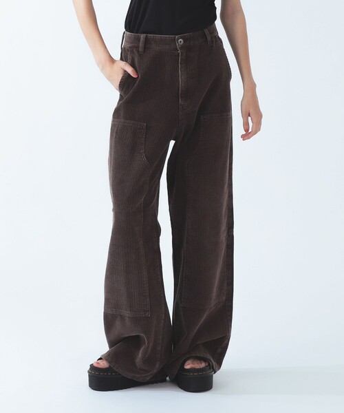 Ray BEAMS（レイビームス）の「コーディロイ ニーパッチ パンツ（その他パンツ・レディース・ブルー/ブラウン・MEDIUM/SMALL）」の6枚目の写真
