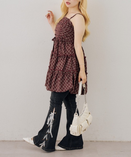 continuer de NICE CLAUP(コンティニューデナイスクラップ)の「ティアードバルーンチュニック(シャツ/ブラウス・レディース・レッド系その他/ブラック/ブラック系その他・FREE)」の7枚目の写真