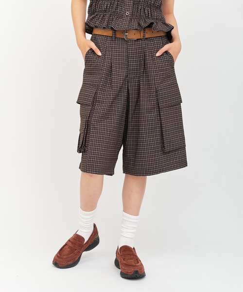 atmos pink(アトモスピンク)の「atmos pink Plaid Half Pants / アトモス ピンク プレイド パンツ(その他パンツ・レディース・ミント/ブラウン・M/S)」の13枚目の写真