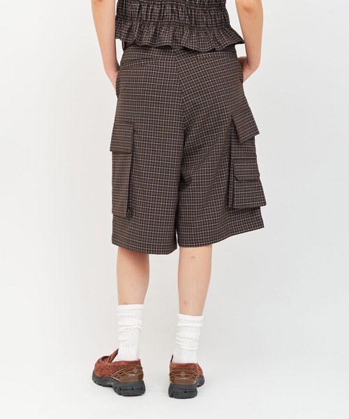 atmos pink(アトモスピンク)の「atmos pink Plaid Half Pants / アトモス ピンク プレイド パンツ(その他パンツ・レディース・ミント/ブラウン・M/S)」の6枚目の写真
