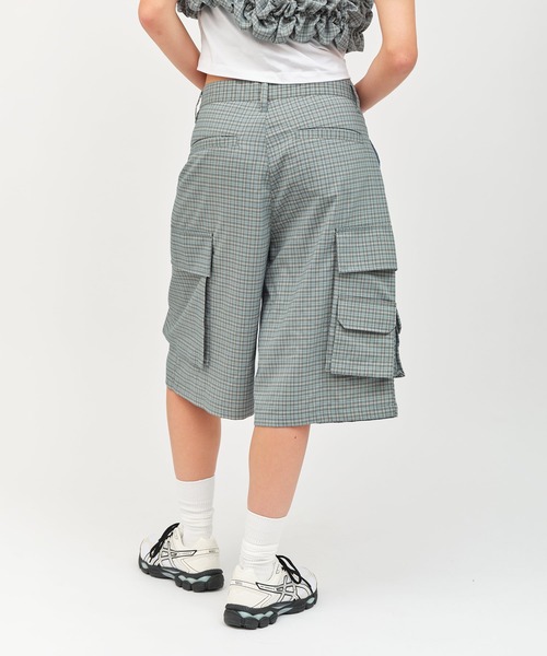 atmos pink(アトモスピンク)の「atmos pink Plaid Half Pants / アトモス ピンク プレイド パンツ(その他パンツ・レディース・ミント/ブラウン・M/S)」の4枚目の写真