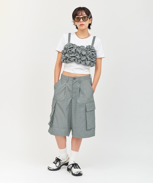 atmos pink(アトモスピンク)の「atmos pink Plaid Half Pants / アトモス ピンク プレイド パンツ(その他パンツ・レディース・ミント/ブラウン・M/S)」の8枚目の写真