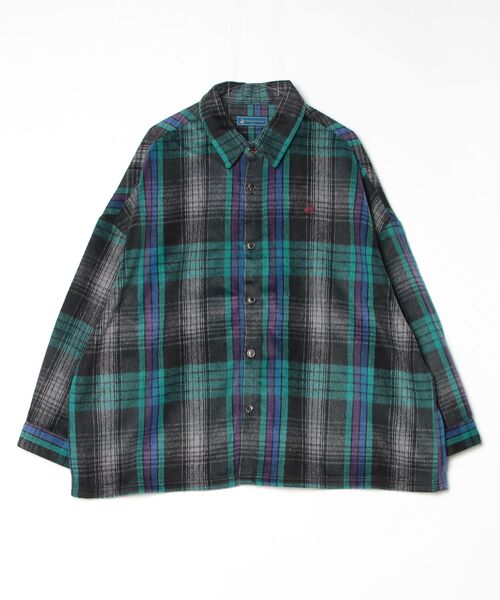 BEVERLY HILLS POLO CLUB(ビバリーヒルズポロクラブ)の「【71】【BEVERLY HILLS POLO CLUB/ビバリーヒルズポロクラブ】レディス シャギーチェック オーバーサイズ シャツジャケット/ライトアウター/羽織/長袖(シャツ/ブラウス・レディース・ピンク/ブルー/ブラウン/グリーン・M)」の15枚目の写真