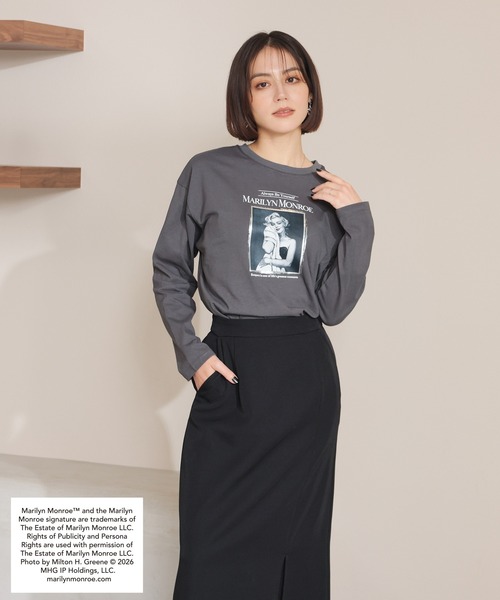 GLACIER lusso(グラシアルッソ)の「マリリン・モンロー/Tシャツ(Tシャツ/カットソー・レディース・スミクロ/ホワイト×ピンク/ホワイト×ブルー・L/LL/M/S)」の11枚目の写真
