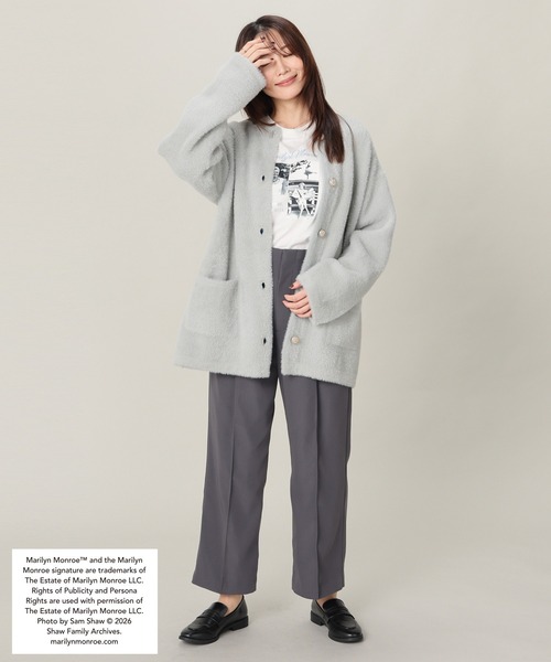 GLACIER lusso(グラシアルッソ)の「マリリン・モンロー/Tシャツ(Tシャツ/カットソー・レディース・スミクロ/ホワイト×ピンク/ホワイト×ブルー・L/LL/M/S)」の13枚目の写真