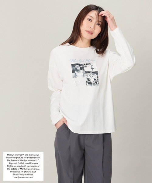 GLACIER lusso(グラシアルッソ)の「マリリン・モンロー/Tシャツ(Tシャツ/カットソー・レディース・スミクロ/ホワイト×ピンク/ホワイト×ブルー・L/LL/M/S)」の15枚目の写真
