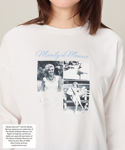 GLACIER lusso(グラシアルッソ)の「マリリン・モンロー/Tシャツ(Tシャツ/カットソー・レディース・スミクロ/ホワイト×ピンク/ホワイト×ブルー・L/LL/M/S)」の16枚目の写真