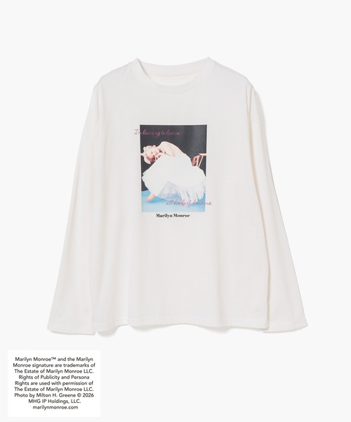 GLACIER lusso(グラシアルッソ)の「マリリン・モンロー/Tシャツ(Tシャツ/カットソー・レディース・スミクロ/ホワイト×ピンク/ホワイト×ブルー・L/LL/M/S)」の17枚目の写真