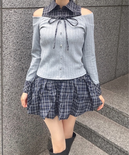 one way(ワンウェイ)の「リボンシャツドッキングカットソー(Tシャツ/カットソー・レディース・オフホワイト・FREE)」の22枚目の写真