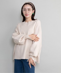【全6色展開】袖パール バルーン袖ニット