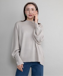 【全6色展開】袖パール バルーン袖ニット