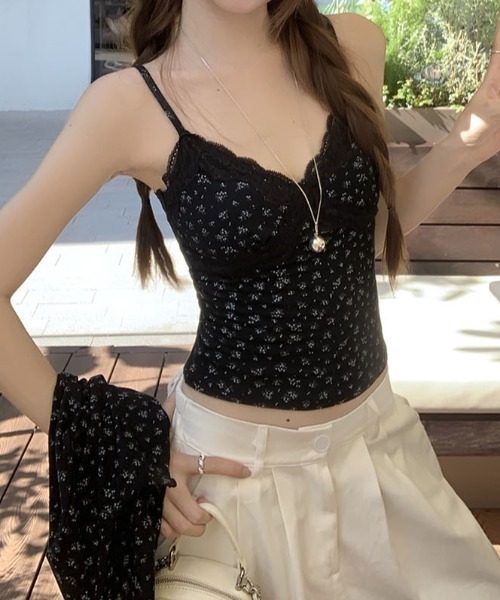 mebole（メボレ）の「flower camisole+cardigan ensemble（アンサンブル・レディース・ブラック・FREE）」の19枚目の写真