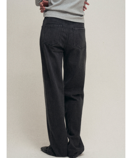 MALOUPE(マロップ)の「9166 ストレートフィットデニム (ブラック)(デニムパンツ・レディース・ブラック・30/26/28)」の5枚目の写真