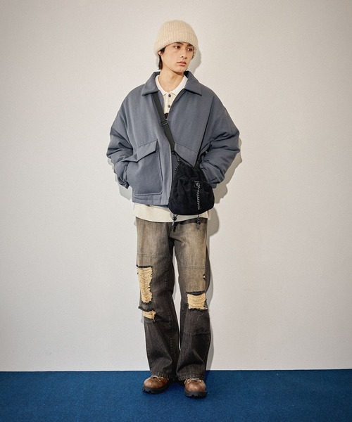 niko and...(ニコアンド)の「中綿ZIPブルゾン(ブルゾン・メンズ・ブラウン/ブラック/グレー・LARGE/MEDIUM)」の4枚目の写真