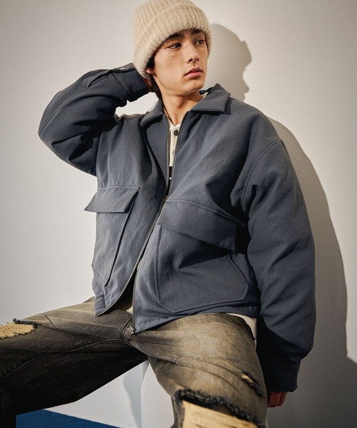 niko and...(ニコアンド)の「中綿ZIPブルゾン(ブルゾン・メンズ・ブラウン/ブラック/グレー・LARGE/MEDIUM)」の7枚目の写真