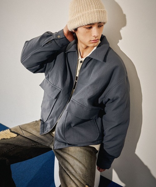 niko and...(ニコアンド)の「中綿ZIPブルゾン(ブルゾン・メンズ・ブラウン/ブラック/グレー・LARGE/MEDIUM)」の8枚目の写真