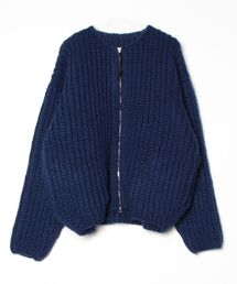 【my beautiful landlet】JAPAN HAND KNITTED ZIP BLOUSON