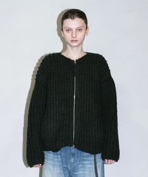 【my beautiful landlet】JAPAN HAND KNITTED ZIP BLOUSON