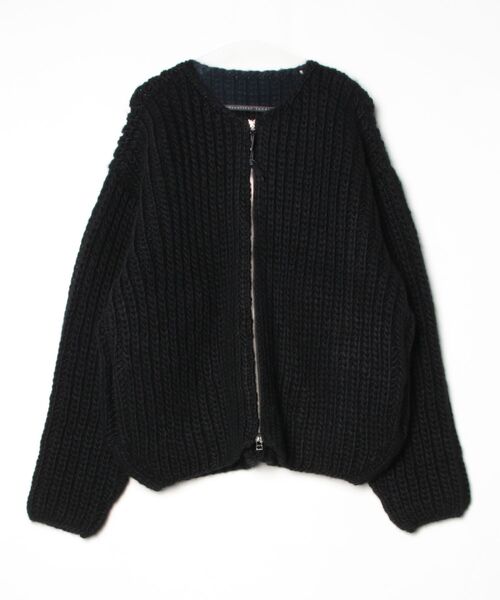 my beautiful landlet（マイビューティフルランドレット）の「【my beautiful landlet】JAPAN HAND KNITTED ZIP BLOUSON（ニット/セーター・メンズ・ブルー/ブラック/オリーブ・1）」の14枚目の写真