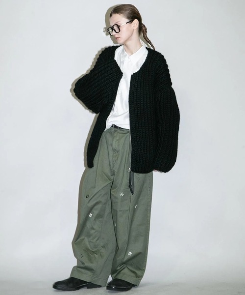 my beautiful landlet（マイビューティフルランドレット）の「【my beautiful landlet】JAPAN HAND KNITTED ZIP BLOUSON（ニット/セーター・メンズ・ブルー/ブラック/オリーブ・1）」の7枚目の写真
