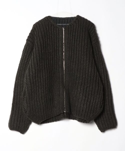 my beautiful landlet（マイビューティフルランドレット）の「【my beautiful landlet】JAPAN HAND KNITTED ZIP BLOUSON（ニット/セーター・メンズ・ブルー/ブラック/オリーブ・1）」の15枚目の写真