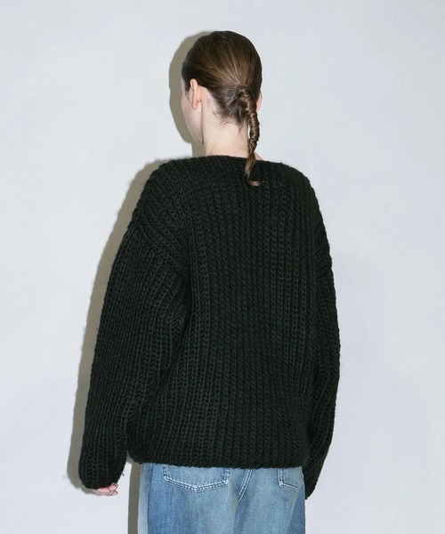 my beautiful landlet（マイビューティフルランドレット）の「【my beautiful landlet】JAPAN HAND KNITTED ZIP BLOUSON（ニット/セーター・メンズ・ブルー/ブラック/オリーブ・1）」の9枚目の写真