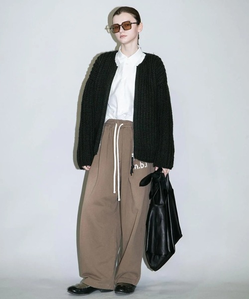 my beautiful landlet（マイビューティフルランドレット）の「【my beautiful landlet】JAPAN HAND KNITTED ZIP BLOUSON（ニット/セーター・メンズ・ブルー/ブラック/オリーブ・1）」の12枚目の写真