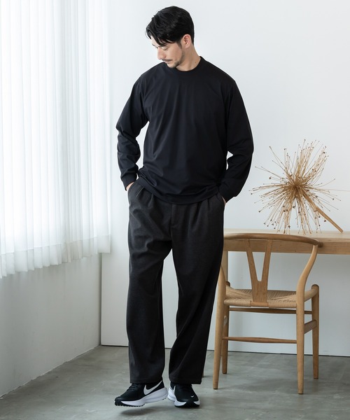BTZ TOKYO(ビーティーゼットトウキョウ)の「【TIMBRE POSTE】起毛ストレッチ ワイドイージーパンツ(その他パンツ・メンズ・ブラック/チャコールグレー/ブラウン・M/LL/L)」の7枚目の写真