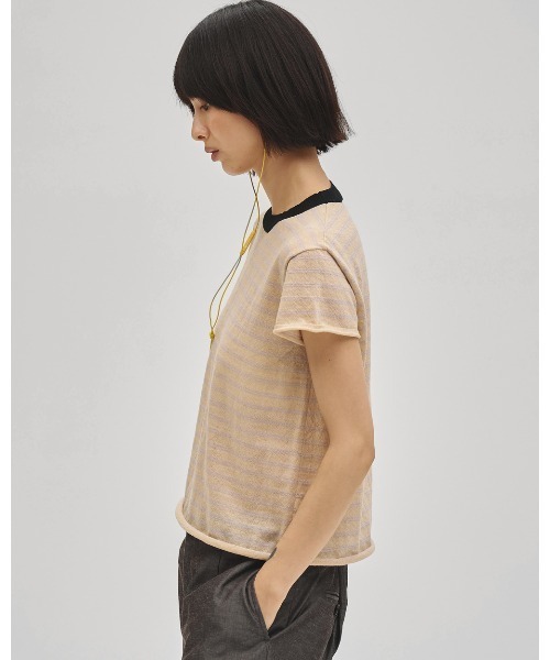 TODAYFUL（トゥデイフル）の「Border Compact Knit（ニット/セーター・レディース・ライトグレー/ブラウン/クリーム・FREE）」の14枚目の写真