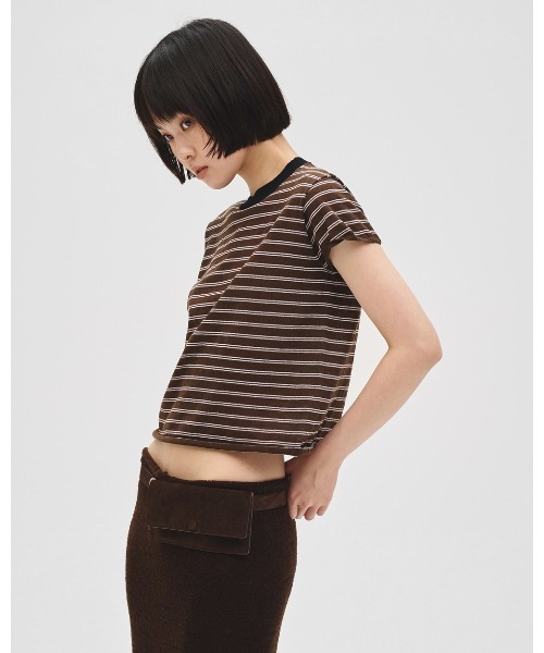 TODAYFUL（トゥデイフル）の「Border Compact Knit（ニット/セーター・レディース・ライトグレー/ブラウン/クリーム・FREE）」の11枚目の写真