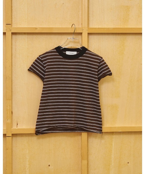 TODAYFUL（トゥデイフル）の「Border Compact Knit（ニット/セーター・レディース・ライトグレー/ブラウン/クリーム・FREE）」の5枚目の写真