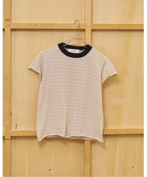 TODAYFUL（トゥデイフル）の「Border Compact Knit（ニット/セーター・レディース・ライトグレー/ブラウン/クリーム・FREE）」の4枚目の写真