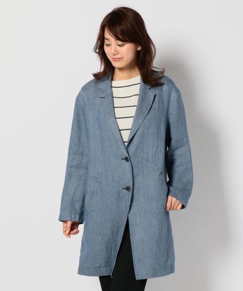 23区　 チェスターコート　 ダルブルー 　新品 　LIBECOデラベツイル　 コート　 オンワード樫山 23区（ニジュウサンク）の「松岡モナさん着用LIBECOデラベツイル 滝沢眞規子さん着用&frasl;VERY掲載 MANTECOPure