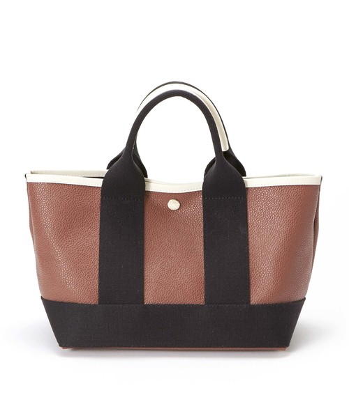 Breath TOPKAPI（ブレストプカピ）の「【VERY 10月号掲載】【Breath TOPKAPI /ブレス トプカピ】【撥水】スコッチグレイン ネオレザー ミニ トートバッグ（トートバッグ・レディース・クリーム/ブラック/グレイッシュベージュ/ネイビー/ライトピンク/ライトグレー/ワインレッド/ブルー/ライトベージュ/ブラウン/ベージュ系/イエロー系/グリーン系その他/ベージュ/ダークネイビー/カーキブラウン/キャメル/ピンク系その他/ラベンダー・FREE）」の5枚目の写真