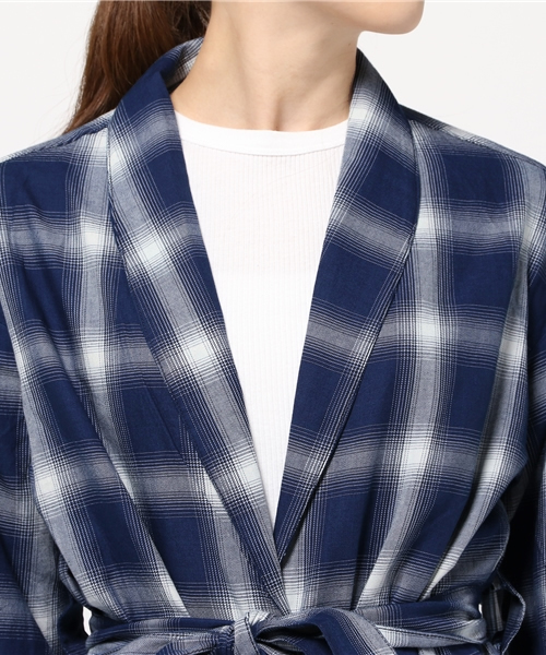 RODEO CROWNS WIDE BOWL(ロデオクラウンズワイドボウル)の「ロング インディゴ オンブレー チェックガウン(その他アウター・レディース・ホワイト系その他/レッド系その他・FREE)」の6枚目の写真