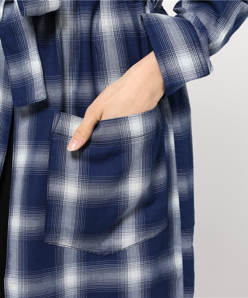 RODEO CROWNS WIDE BOWL(ロデオクラウンズワイドボウル)の「ロング インディゴ オンブレー チェックガウン(その他アウター・レディース・ホワイト系その他/レッド系その他・FREE)」の8枚目の写真