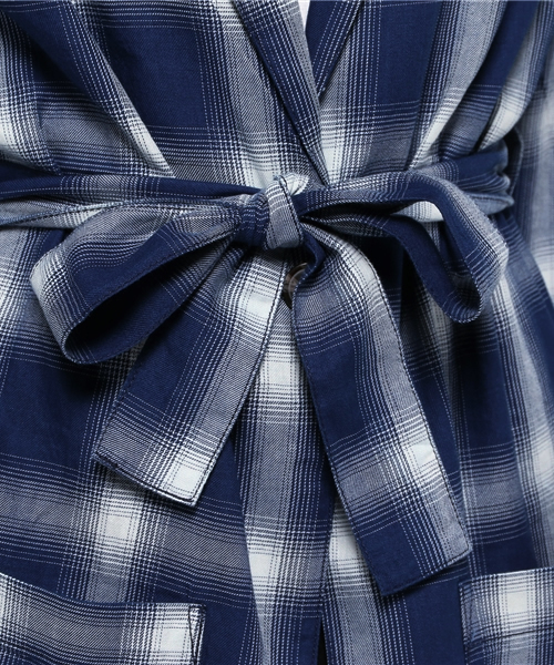 RODEO CROWNS WIDE BOWL(ロデオクラウンズワイドボウル)の「ロング インディゴ オンブレー チェックガウン(その他アウター・レディース・ホワイト系その他/レッド系その他・FREE)」の9枚目の写真