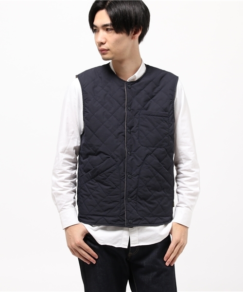 HYSTERIC GLAMOUR(ヒステリックグラマー)の「プリマロフトポリエステルタフタ リバーシブルベスト(ダウンベスト・メンズ・ベージュ/ネイビー/ブラック・SMALL/MEDIUM/LARGE)」の11枚目の写真