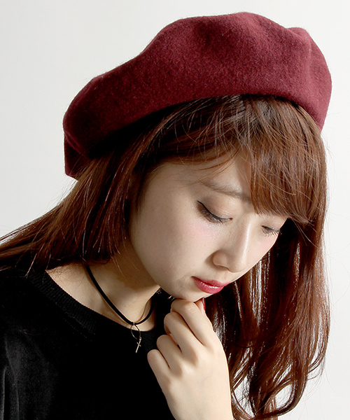 WEGO(ウィゴー)の「WEGO/ベレー帽(ハンチング/ベレー帽・レディース・グレー/ネイビー/パープル/ワイン/ブラック・FREE)」の5枚目の写真