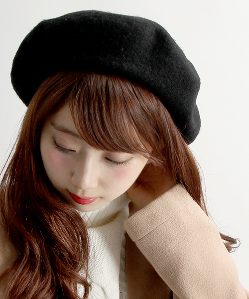 WEGO(ウィゴー)の「WEGO/ベレー帽(ハンチング/ベレー帽・レディース・グレー/ネイビー/パープル/ワイン/ブラック・FREE)」の2枚目の写真