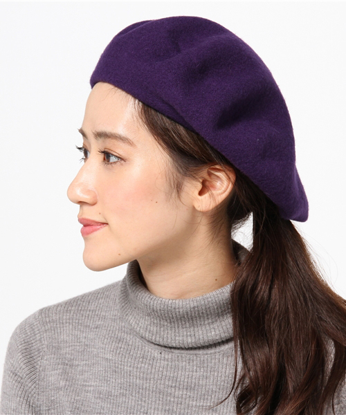 WEGO(ウィゴー)の「WEGO/ベレー帽(ハンチング/ベレー帽・レディース・グレー/ネイビー/パープル/ワイン/ブラック・FREE)」の13枚目の写真