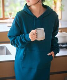 パーカー ワンピース」に該当するブルー・ネイビー/青色系の