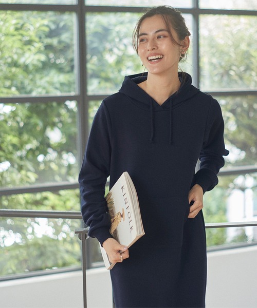 MONCLER⭐ネイビー フード付き パーカーワンピースS MONCLER⭐ネイビー フード付き パーカーワンピースS MONCLER⭐ネイビー