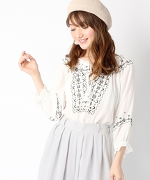 Heather | ボヘシシュウ＊ブラウス7分袖 747515 (シャツ/ブラウス)