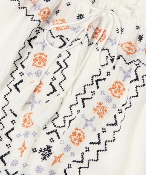 Heather（ヘザー）の「ボヘシシュウ＊ブラウス7分袖 747515 （シャツ/ブラウス・レディース・ホワイト系その他2/ブラック系その他/ホワイト系その他・FREE）」の16枚目の写真