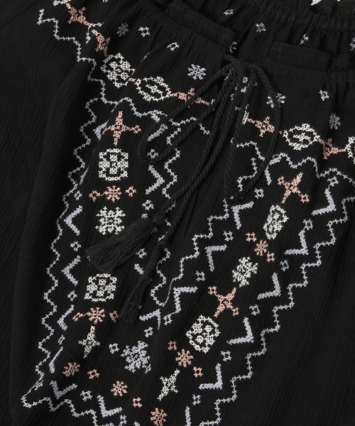 Heather（ヘザー）の「ボヘシシュウ＊ブラウス7分袖 747515 （シャツ/ブラウス・レディース・ホワイト系その他2/ブラック系その他/ホワイト系その他・FREE）」の11枚目の写真